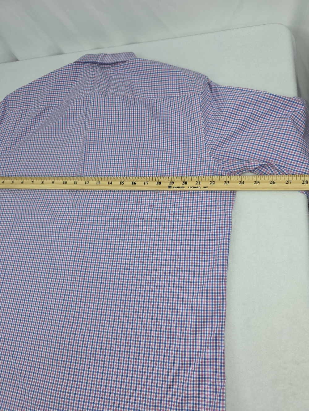 UNTUCKit Men's Checked Button Down Shirt Pink Blue Size Large CP-3567 - Picture 5 of 10